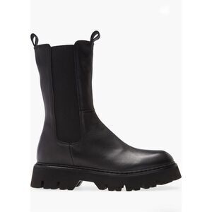 Black Leather Women's Boots